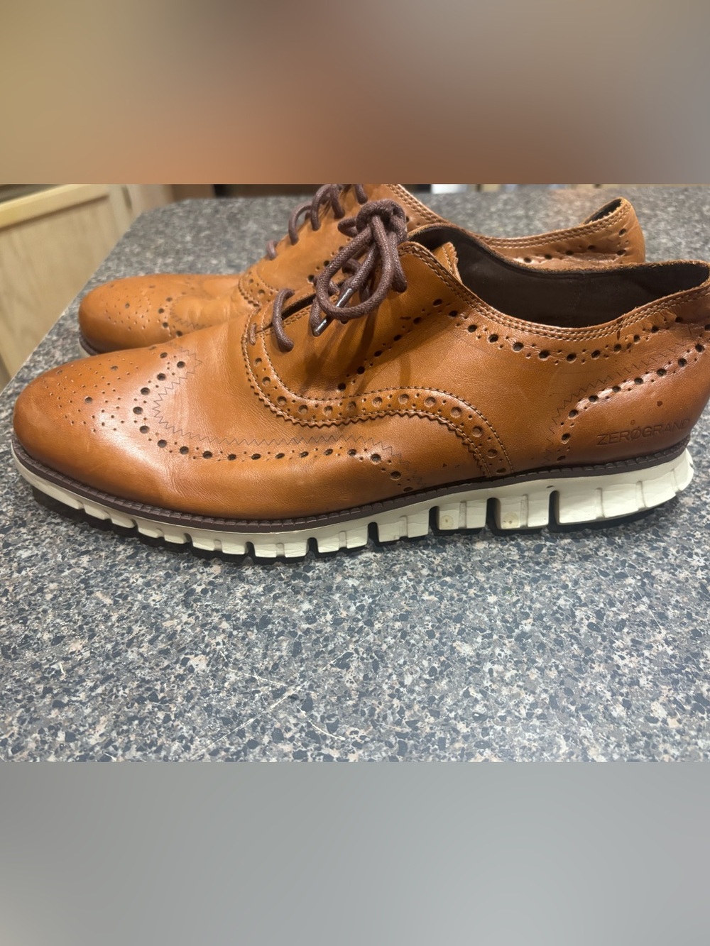 Cole Haan Zerogrand Wingtip Oxford shoesTan Leather